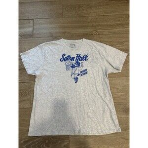 Seton Hall Pirates Throwback T-Shirt Tee Mens 3XL Gray  Basketball Homefield